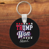 ドナルド・トランプが2024年にItを乗り越えて勝ったトランプが当選 キーホルダー (正面)