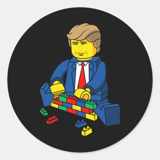 ドナルド・トランプがTの壁を作る ラウンドシール (正面)