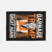 ドナルド・トランプごみオレンジ反射安全ベスト フリースブランケット (正面(横))