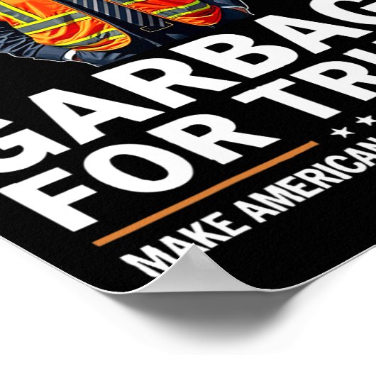 ドナルド・トランプごみオレンジ反射安全ベスト ポスター (角)