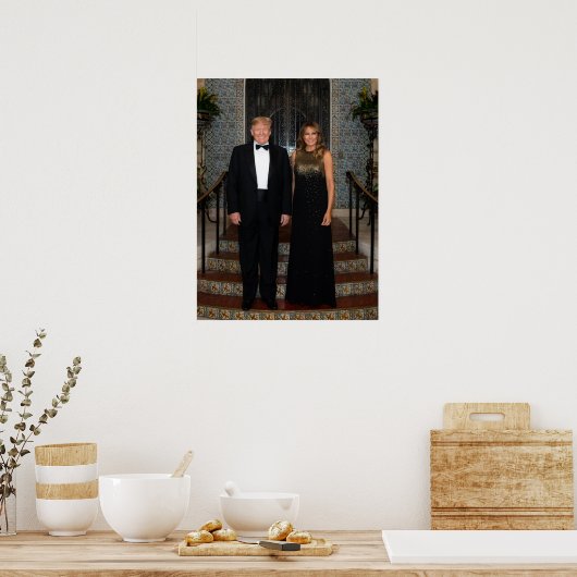 ドナルド・トランプとファーストレディ・メラニア ポスター (キッチン)