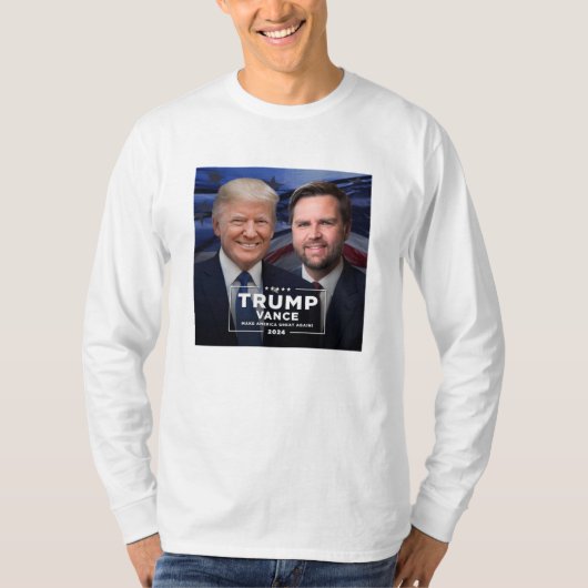 ドナルド・トランプとJD Vance Tシャツ (正面)