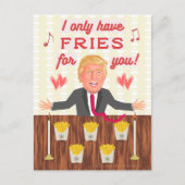 ドナルド・トランプのおもしろいなファースト・フードはバレンタインデーを揚げます シーズンポストカード (正面)