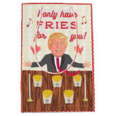 ドナルド・トランプのおもしろいなファースト・フードはバレンタインデーを揚げます ミディアムペーパーバッグ (正面)