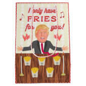 ドナルド・トランプのおもしろいなファースト・フードはバレンタインデーを揚げます ミディアムペーパーバッグ (裏面)