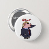 ドナルド・トランプのおもしろいなブタの政治漫画 缶バッジ (正面&裏面)