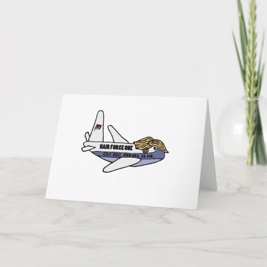 ドナルド・トランプのおもしろいな大統領のな飛行機 カード (正面)