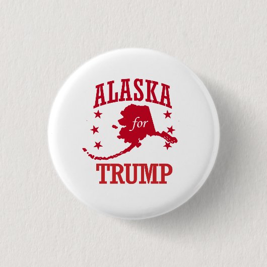 ドナルド・トランプのためのアラスカ 缶バッジ (正面)