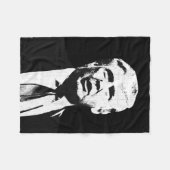 ドナルド・トランプのイラストレーション フリースブランケット (正面(横))