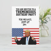 ドナルド・トランプのカスタマイズ誕生日パーティー 招待状 (スタンド正面)