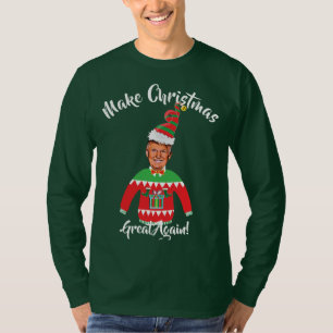 ドナルド・トランプのクリスマスの醜いクリスマスのセーター Tシャツ