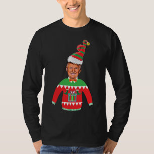 ドナルド・トランプのクリスマスの醜いクリスマスのセーター Tシャツ