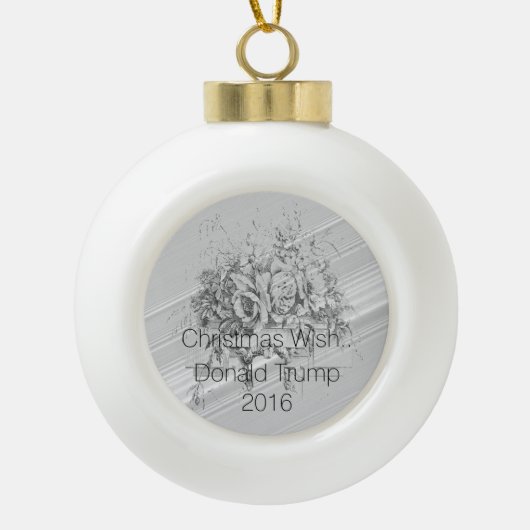 ドナルド・トランプのクリスマスの願い セラミックボールオーナメント (正面)