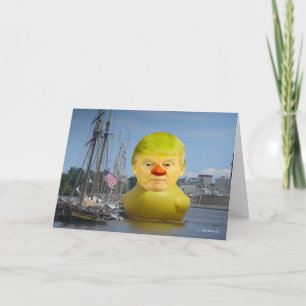 ドナルド・トランプのゴム製黄色いアヒルの挨拶状 カード