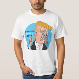 ドナルド・トランプのトランクが付いている喜劇的な漫画のTシャツ Tシャツ