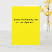 ドナルド・トランプのバースデー・カード -- ケーキおよびプレゼント カード (黄色い花)