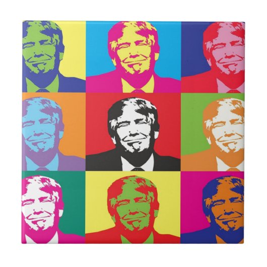 ドナルド・トランプのポップアート タイル (正面)