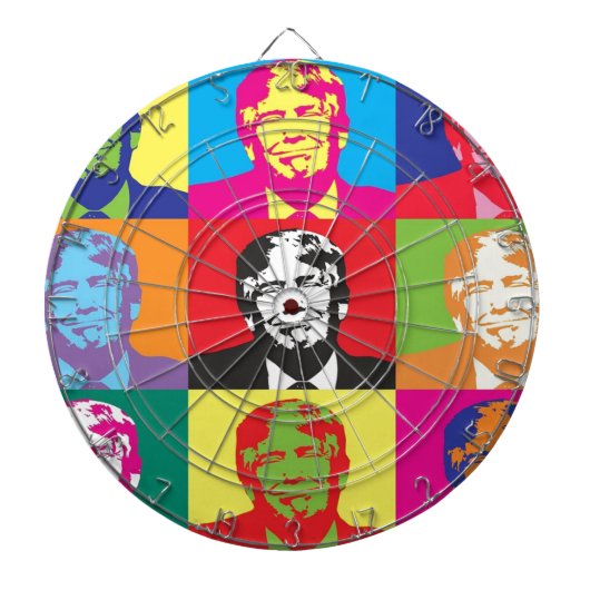 ドナルド・トランプのポップアート ダーツボード (正面)