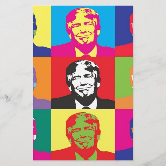 ドナルド・トランプのポップアート 便箋 (正面)