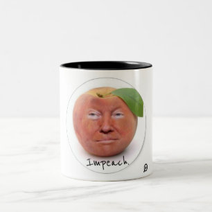 ドナルド・トランプのマグを弾劾して下さい ツートーンマグカップ