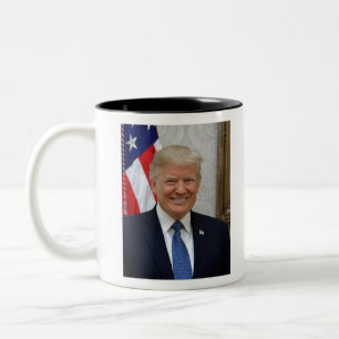 ドナルド・トランプの公式の大統領のなポートレート ツートーンマグカップ