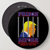 ドナルド・トランプの刑務所の改良 缶バッジ (正面&裏面)