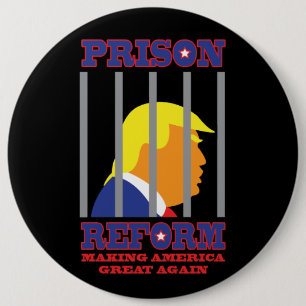 ドナルド・トランプの刑務所の改良 缶バッジ