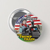 ドナルド・トランプの列車の政治アメリカの動き米国 缶バッジ (正面&裏面)
