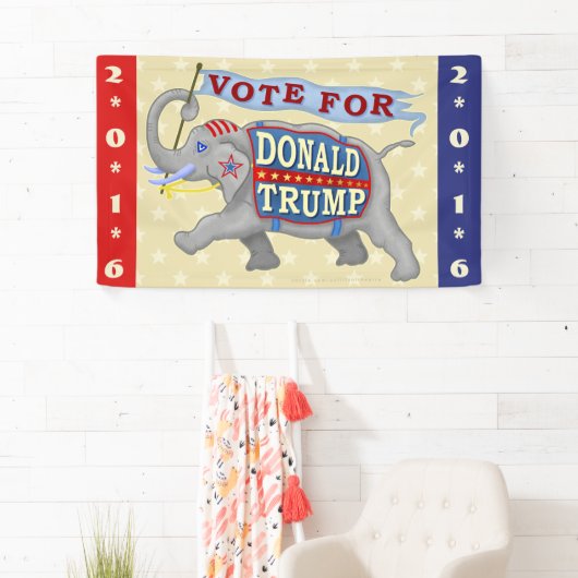 ドナルド・トランプの大統領2016共和党員象 横断幕 (インサイチュ)