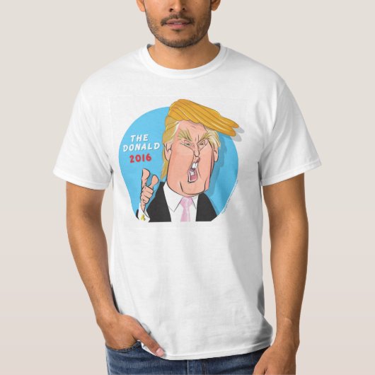 ドナルド・トランプの大統領2016年の漫画のTシャツ Tシャツ (正面)