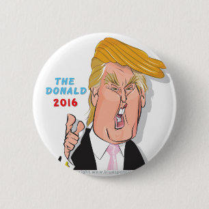 ドナルド・トランプの大統領2016風刺漫画ボタン 缶バッジ