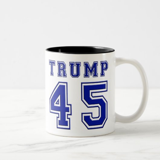 ドナルド・トランプの大統領Blueの白いコーヒーカップのマグ ツートーンマグカップ (右)