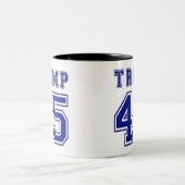 ドナルド・トランプの大統領Blueの白いコーヒーカップのマグ ツートーンマグカップ (中央)