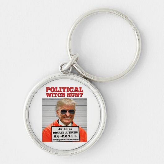 ドナルド・トランプの政治的な魔女狩り キーホルダー (正面)