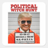 ドナルド・トランプの政治的な魔女狩り スクエアシール (正面)