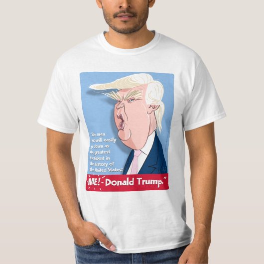 ドナルド・トランプの漫画のTシャツ: すばらしい大統領 Tシャツ (正面)