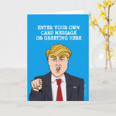 ドナルド・トランプの漫画 カード (黄色い花)