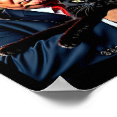 ドナルド・トランプの猫グラフィックおもしろい政治的M ポスター (角)