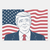 ドナルド・トランプの米国政治への影響 ラッピングペーパーシート (正面3)