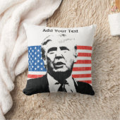ドナルド・トランプの米国旗のカスタムの文字 クッション (ブランケット)