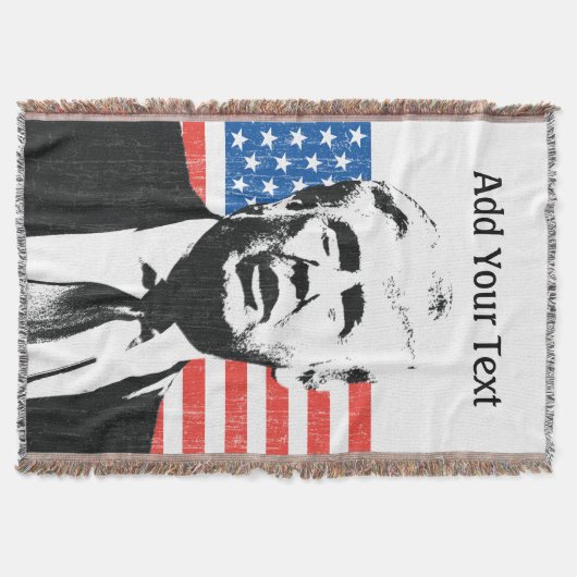 ドナルド・トランプの米国旗のカスタムの文字 スローブランケット (正面)