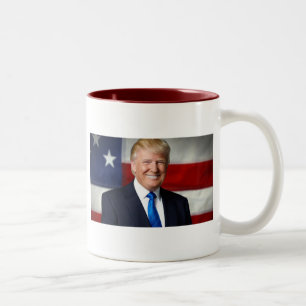 ドナルド・トランプの米国旗- 11oz ツートーンマグカップ
