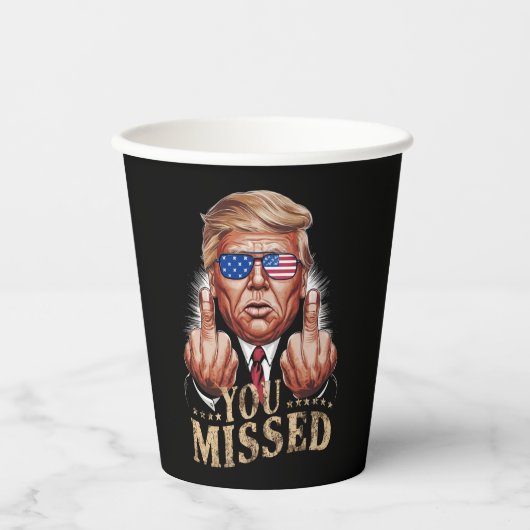 ドナルド・トランプの米大統領選を見逃した 紙コップ (正面)