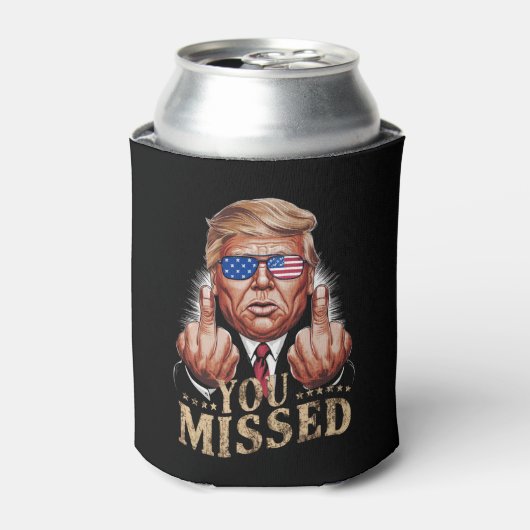 ドナルド・トランプの米大統領選を見逃した 缶クーラー (缶正面)