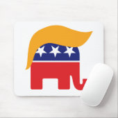 ドナルド・トランプの髪型 GOP象ロゴ マウスパッド (マウス)