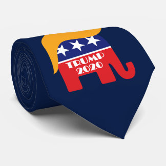 ドナルド・トランプの髪型 GOP エレファント ロゴ 2020 ネクタイ