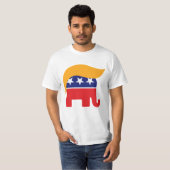 ドナルド・トランプの髪型 GOP エレファント ロゴ Tシャツ (正面フル)