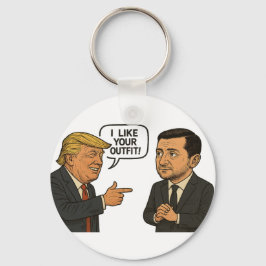 ドナルド・トランプはゼレンスキーのスーツをフォーマル称える キーホルダー