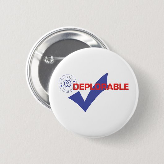 ドナルド・トランプは嘆かわしいボタンを登録しました 缶バッジ (正面&裏面)