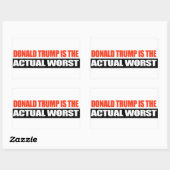ドナルド・トランプは実際の最悪 – .png 長方形シール (シート)